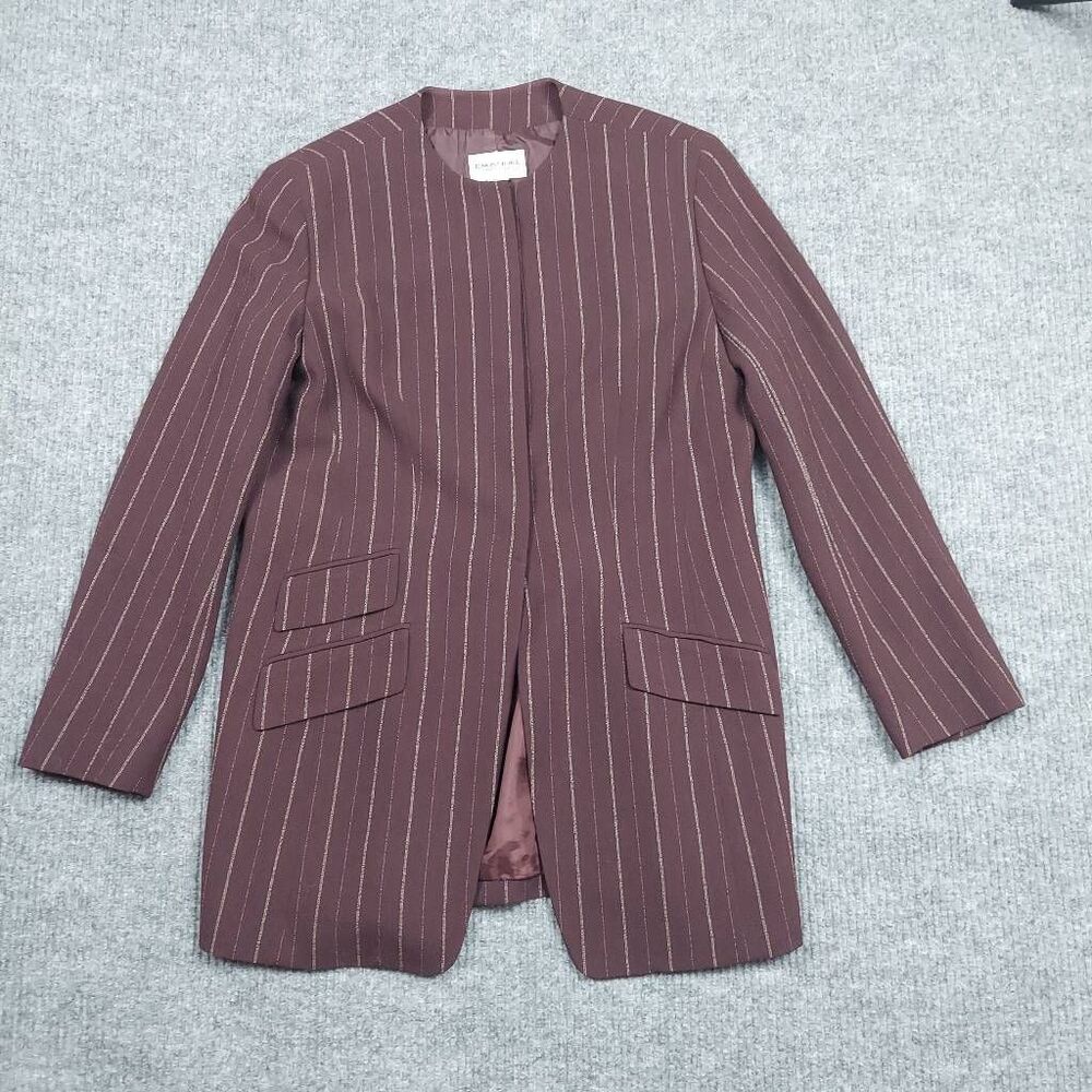 Emanuel Ungaro Blazer womens 12 red pinstripe vintage workwear professional